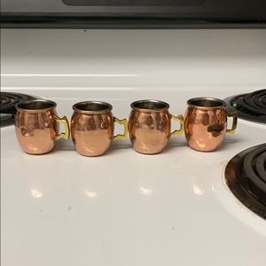 Pier 1 copper and brass shot glasses
